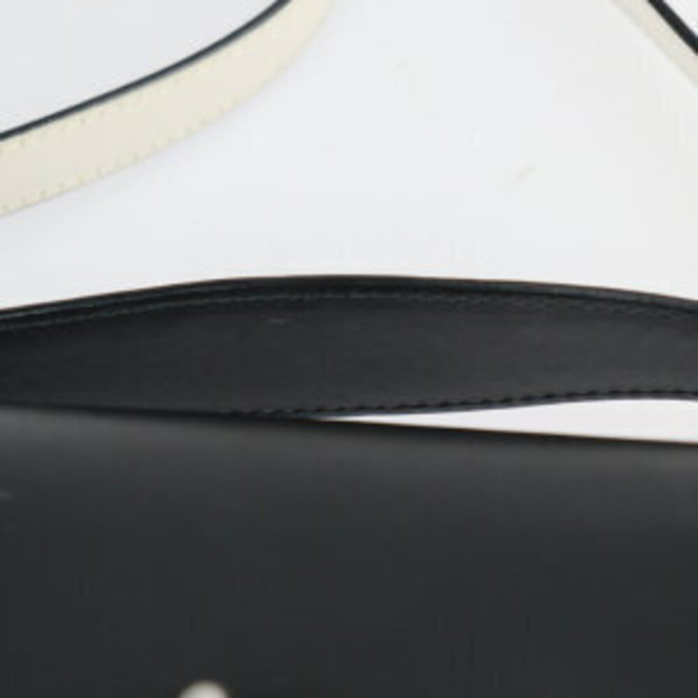 Balenciaga Maillon Handbag Trapeze Black Calfskin Bag Leather Shoulder White - Picture 6 of 9